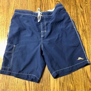 Tommy Bahama men’s bathing suit navy shorts size L